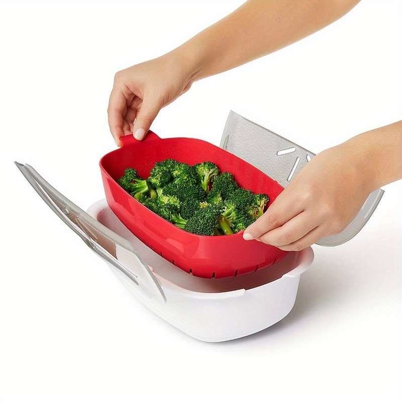 1pc Versatile Microwave Steamer for Vegetables Fish and Meat Easy-to-Use Kitchen Gadget
