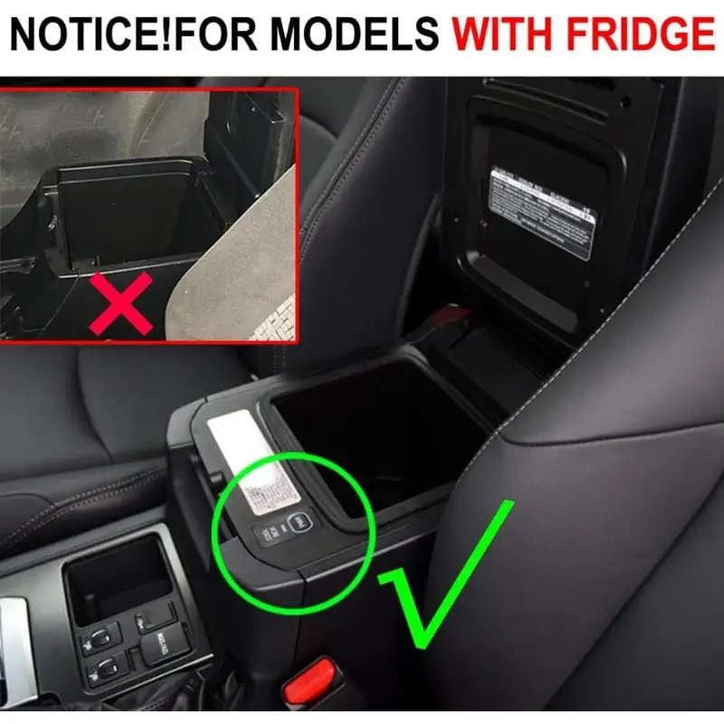 Armrest Box Secondary Storage Organizer For Toyota Land Cruiser Prado 150