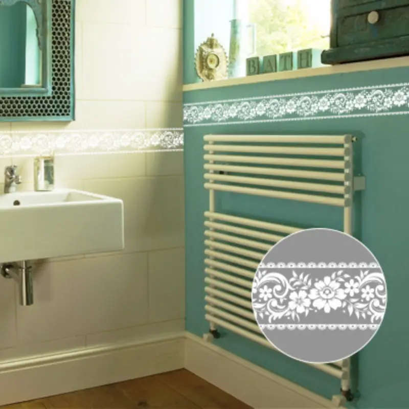 Pvc Lace Pattern Self-Adhesive Window Film Roll