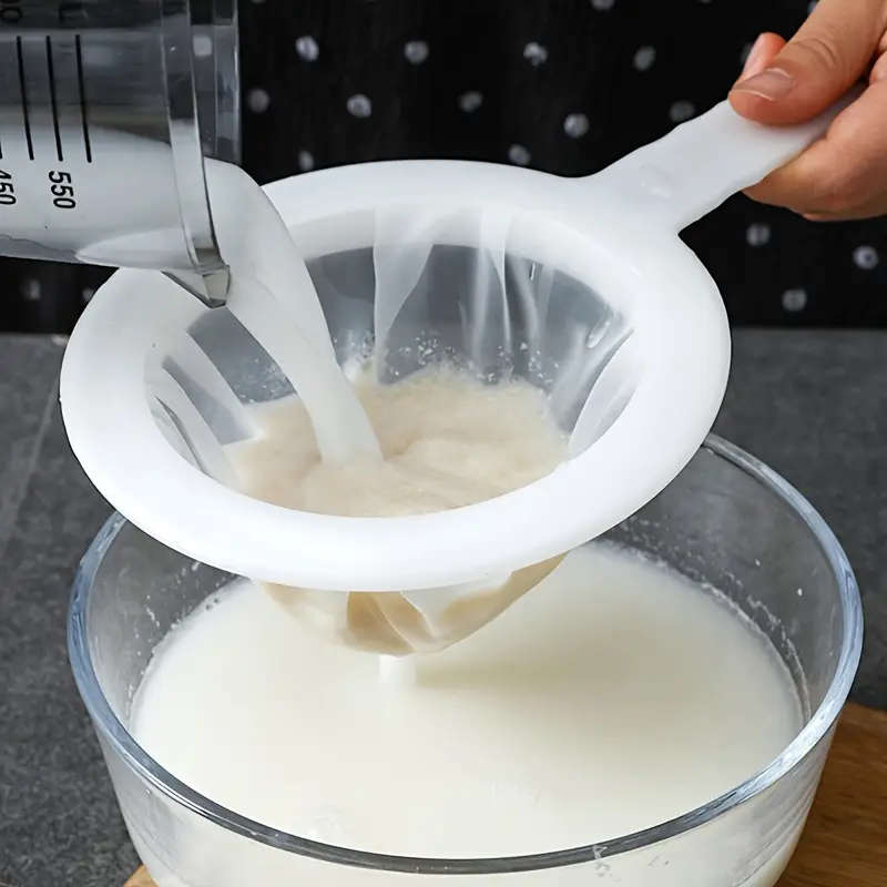 1pc Premium Ultra-Fine Mesh Strainer Spoon Perfect For Soy Milk Coffee Yogurt Durable Abs