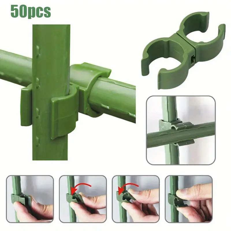 50pcs Adjustable Plastic Plant Support Connectors