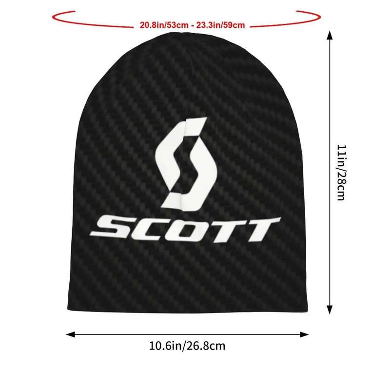 1pc Scott Unisex Street Style Knit Beanie Hat Polyester and Elastane Stretchable Fabric Windproof