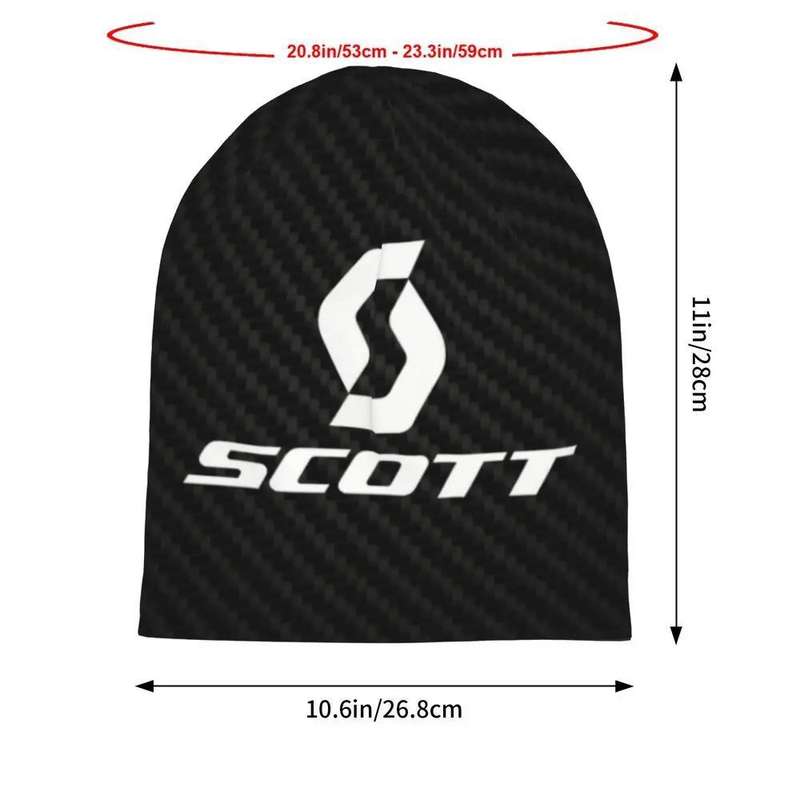1pc Scott Unisex Street Style Knit Beanie Hat Polyester and Elastane Stretchable Fabric Windproof