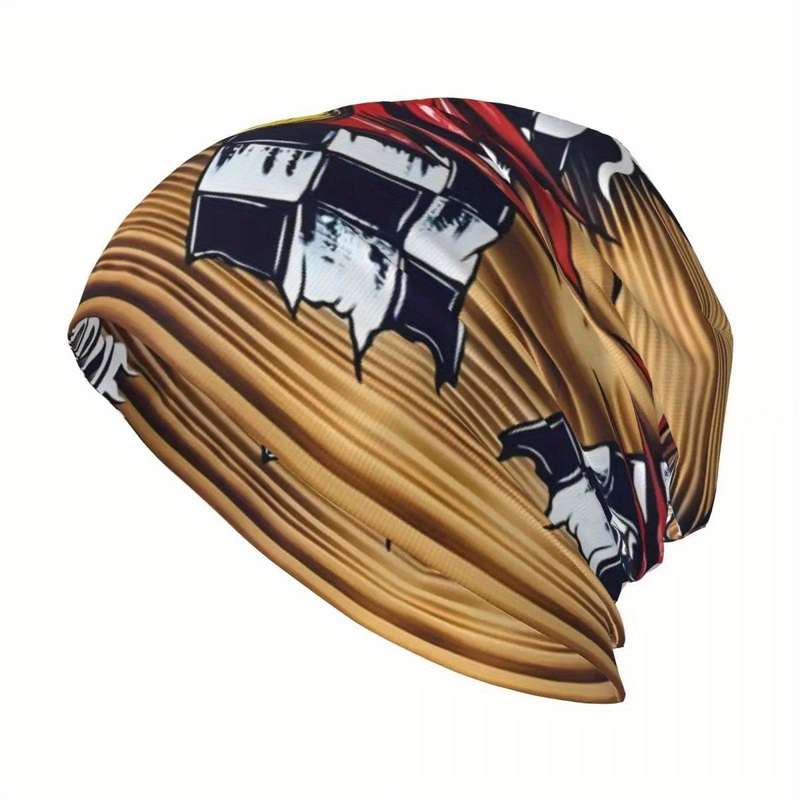 1pc Men's Novelty Woodpecker Skullies Beanies Soft Knit Turban Bonnet Hats Street Style Stretch