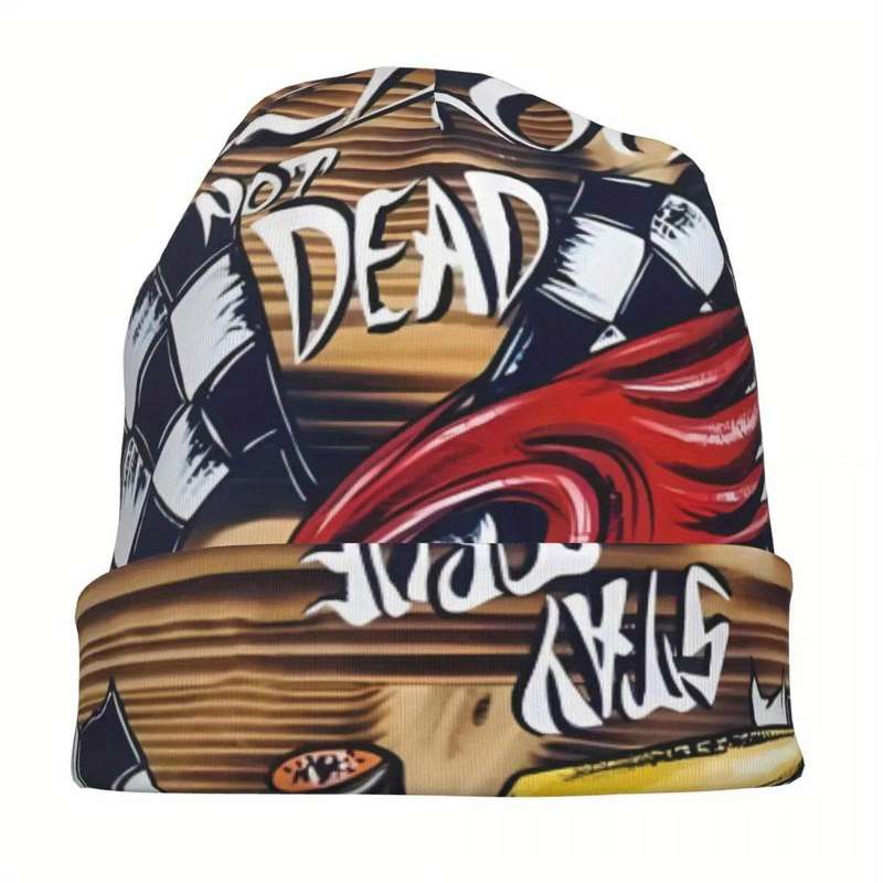1pc Men's Novelty Woodpecker Skullies Beanies Soft Knit Turban Bonnet Hats Street Style Stretch