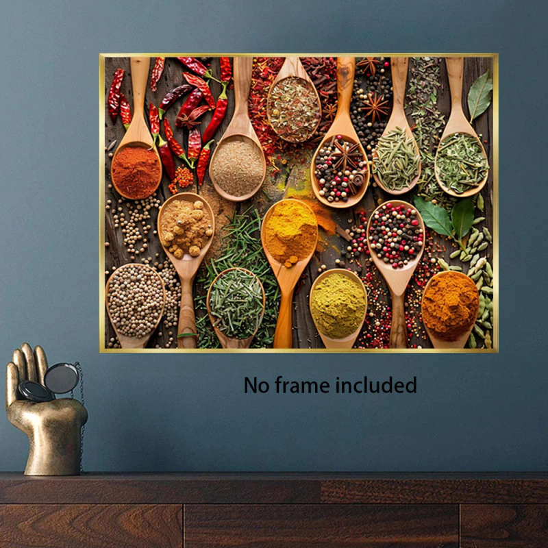 1pc Spice Variety Canvas Print Poster Unframed Modern Kitchen Wall Art Decor for Home Cafe Office Co