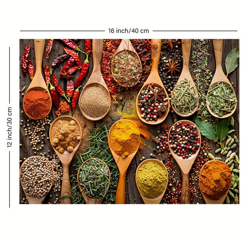 1pc Spice Variety Canvas Print Poster Unframed Modern Kitchen Wall Art Decor for Home Cafe Office Co