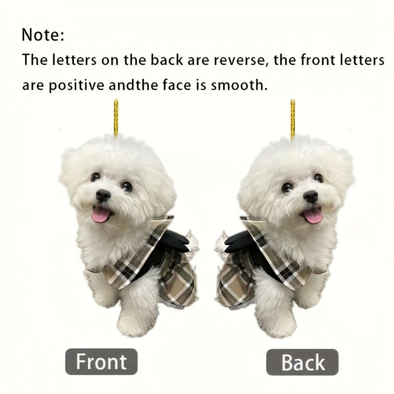 1pc 2D Flat    8cm 3.14in Cute Acrylic Pendant Car Rearview Mirror Pendant Backpack Pen