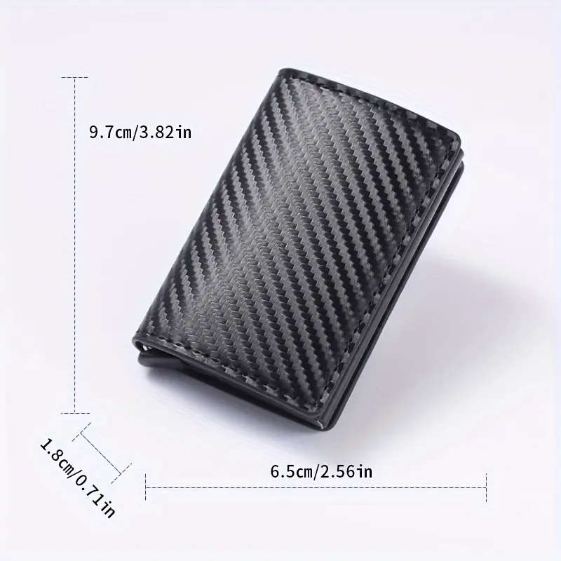 1pc Sleek Anti-Theft Men's Wallet Durable Aluminum Alloy Multiple Card Slots Lightweight Compact Des