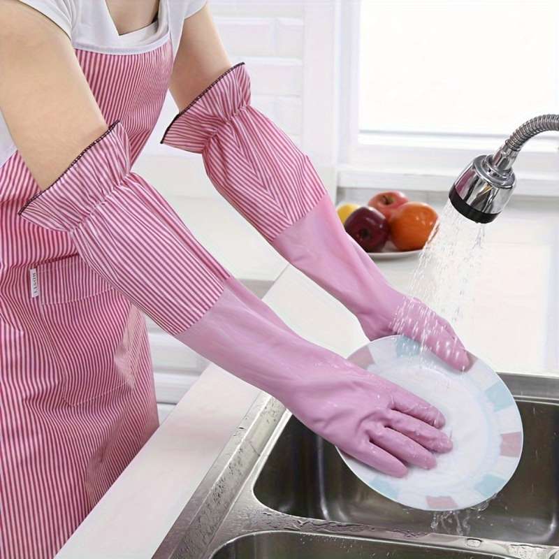 1 Pair Random Color Household Cleaning Gloves