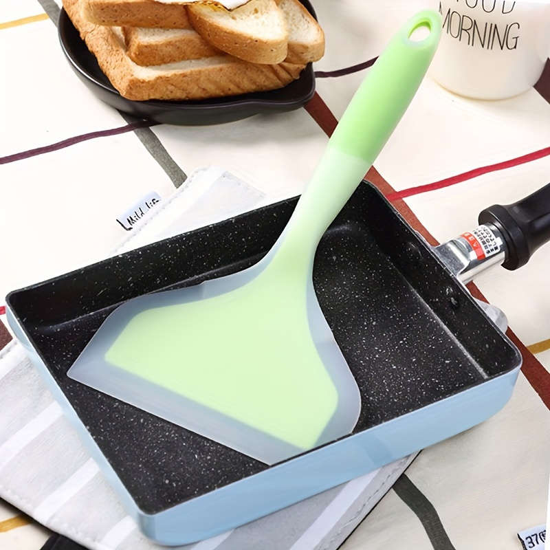 1pc Silicone Spatula for Non-Stick Pans BBQ Grilling Pizza Pancakes Wide Mouthed Flexible H