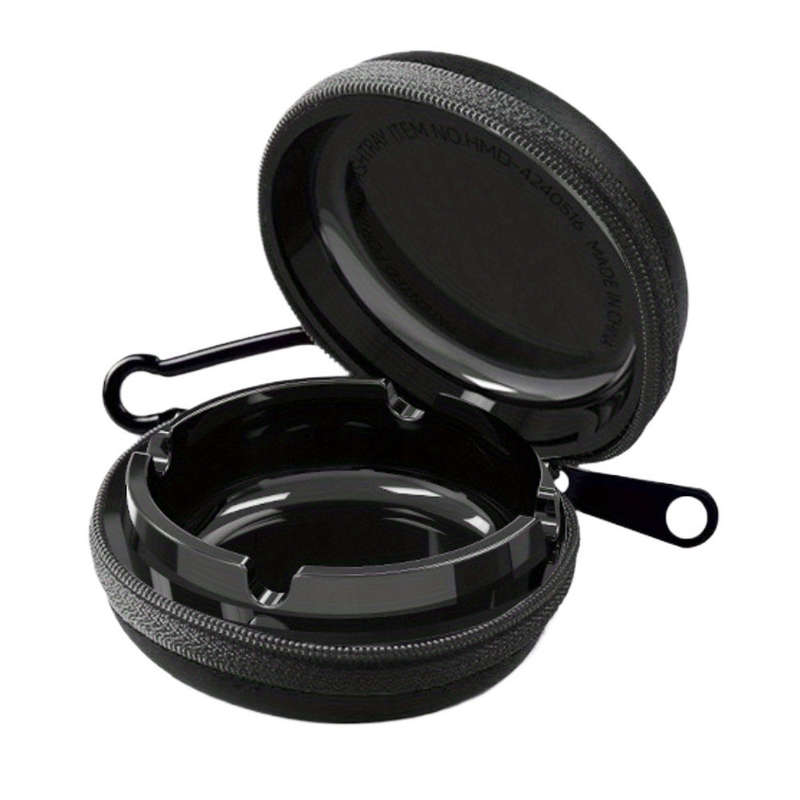 1pc  New Resin Portable Ashtray Compact Travel Ashtray with Lid Convenient for Cyclis