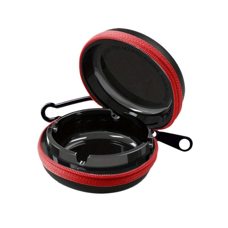 1pc  New Resin Portable Ashtray Compact Travel Ashtray with Lid Convenient for Cyclis