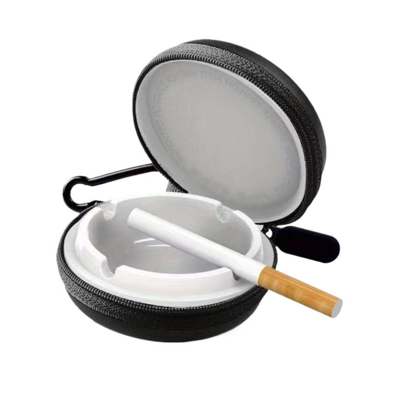 1pc  New Resin Portable Ashtray Compact Travel Ashtray with Lid Convenient for Cyclis