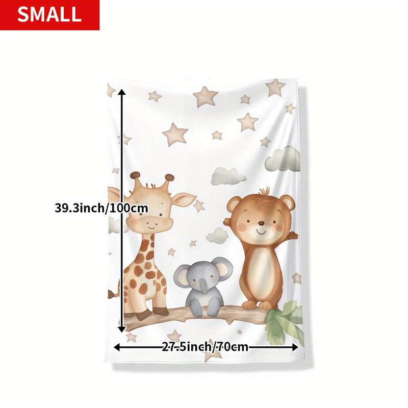1ps Blanket Color Blue Camel Square Grid size 100x150cm