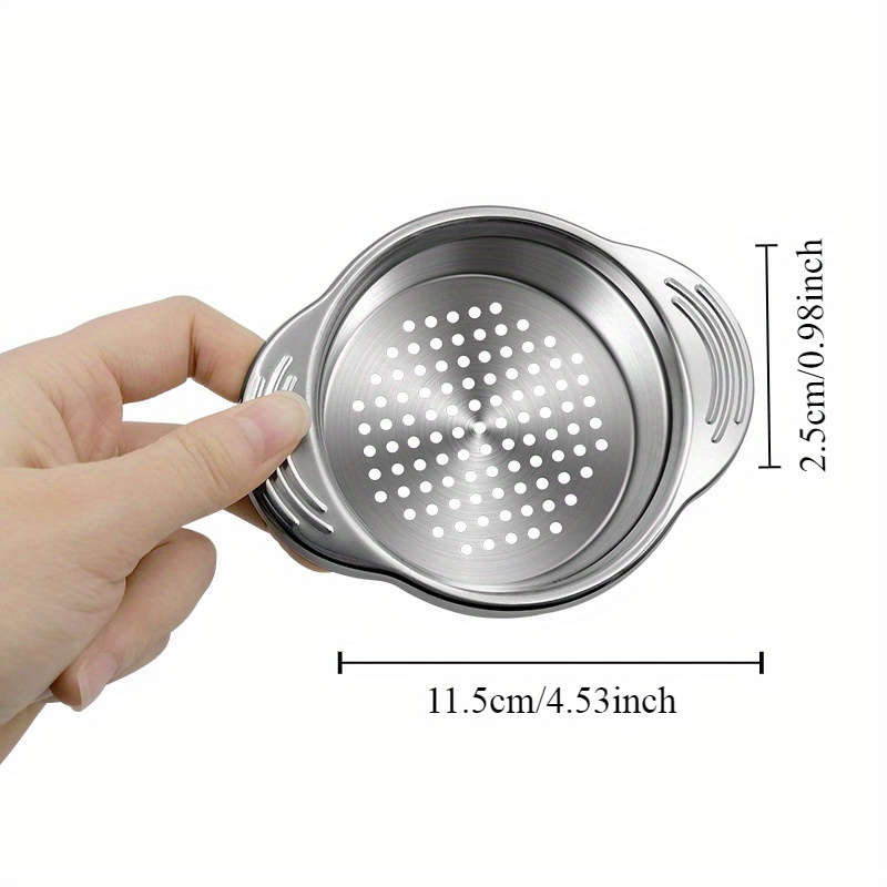 1pc Stainless Steel Can Drain Strainer Kitchen Tool for Easy Can Slag Filtering Durable Metal Con