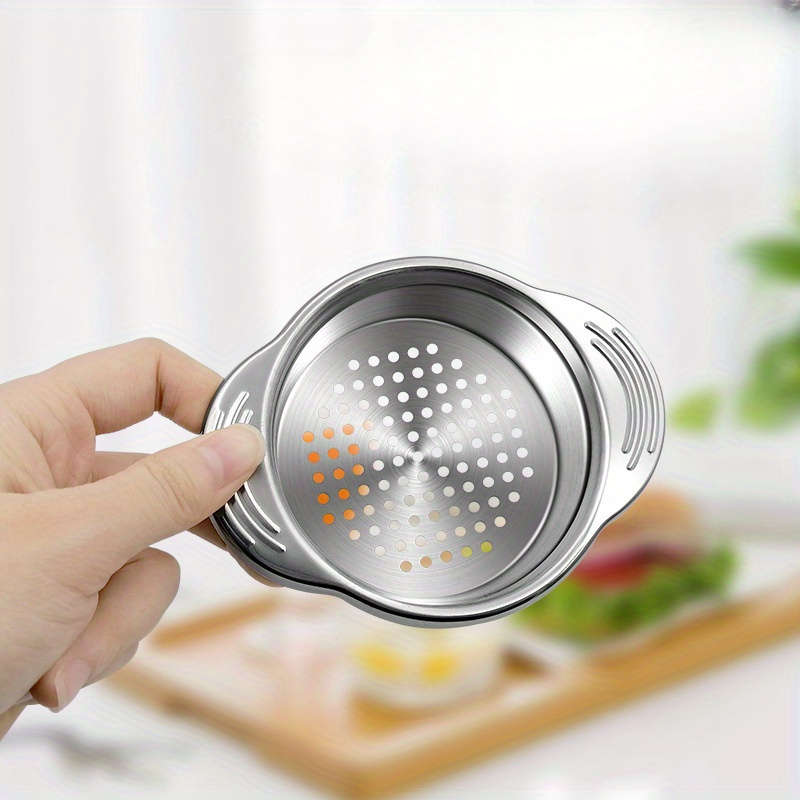 1pc Stainless Steel Can Drain Strainer Kitchen Tool for Easy Can Slag Filtering Durable Metal Con