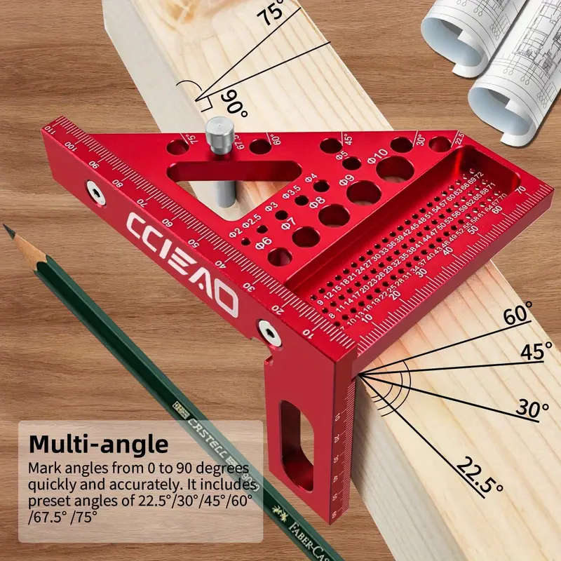 Aluminum Woodworking Square Scriber