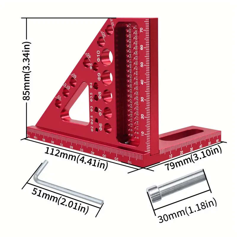 Aluminum Woodworking Square Scriber