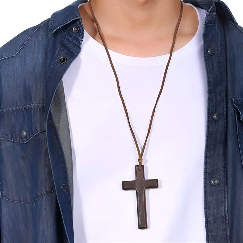 1 Piece A Brown Jesus Theme Pendant