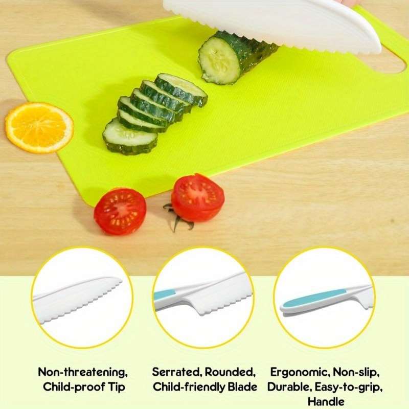 5pcs Kitchen Essentials Set Knives Peeler Cutting Board Perfect for Sandwiches Bread