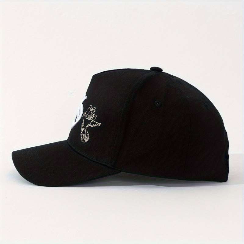 1pc Gothic Style S Letter 3D Embroidered Dad Cap Peace Dove Flat Embroidery Street Party Fash