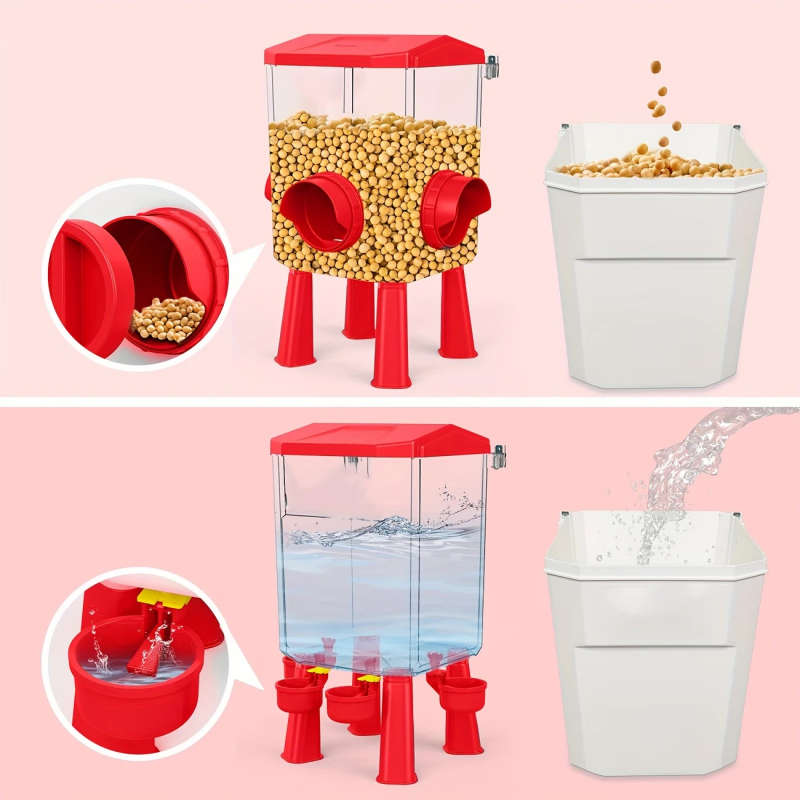 3 Gallon Chicken Drinker And Feeder Set