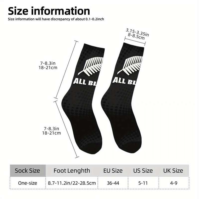1 Pair One Size Rugby Feather Socks