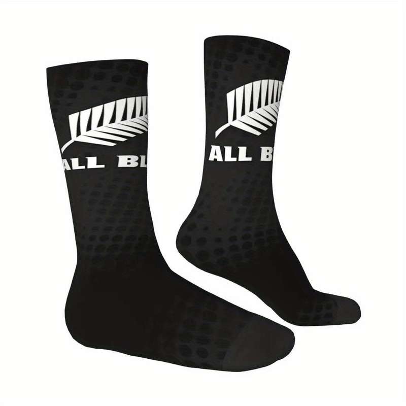 1 Pair One Size Rugby Feather Socks