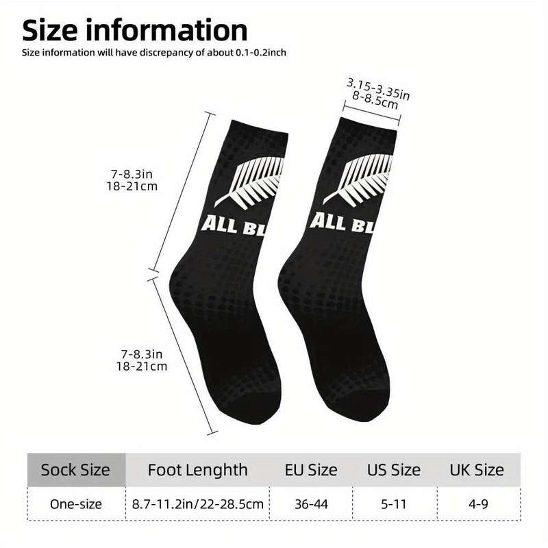 1 Pair One Size Rugby Feather Socks