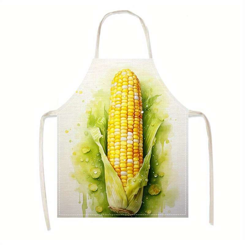 1pc Christmas Thanksgiving Halloween Autumn Harvest Linen Apron Kitchen Accessories Snowflak