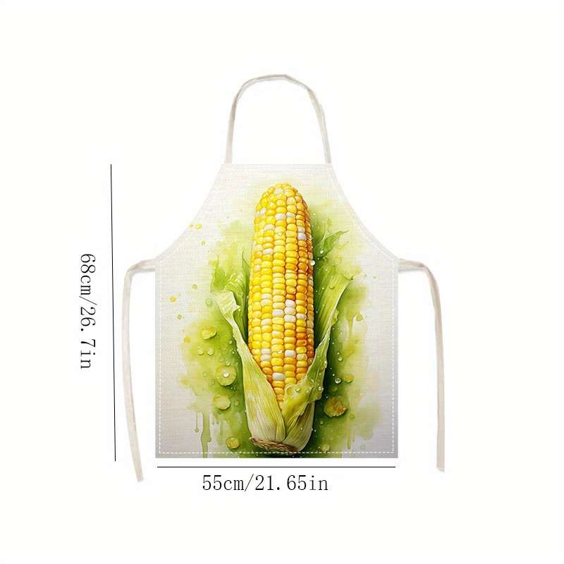 1pc Christmas Thanksgiving Halloween Autumn Harvest Linen Apron Kitchen Accessories Snowflak