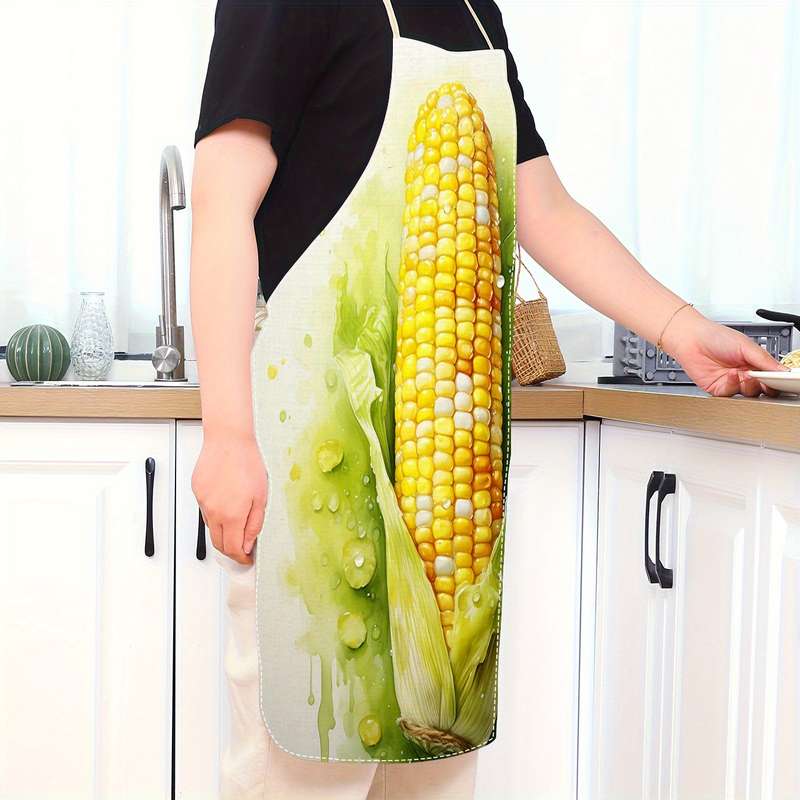 1pc Christmas Thanksgiving Halloween Autumn Harvest Linen Apron Kitchen Accessories Snowflak