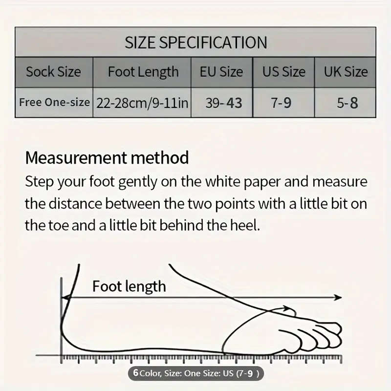 6 Pairs Of Breathable Cotton Sports Socks