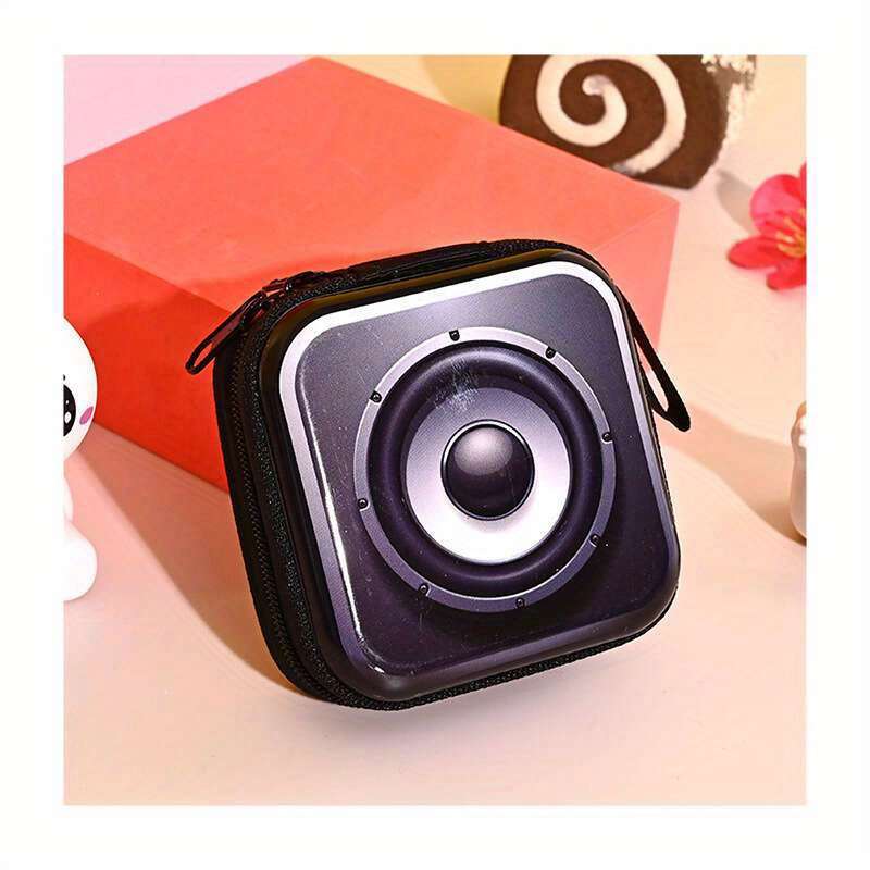 1pc New Trendy Coin Purse Record Tape Coin Purse Data Cable Headphone Storage Bag