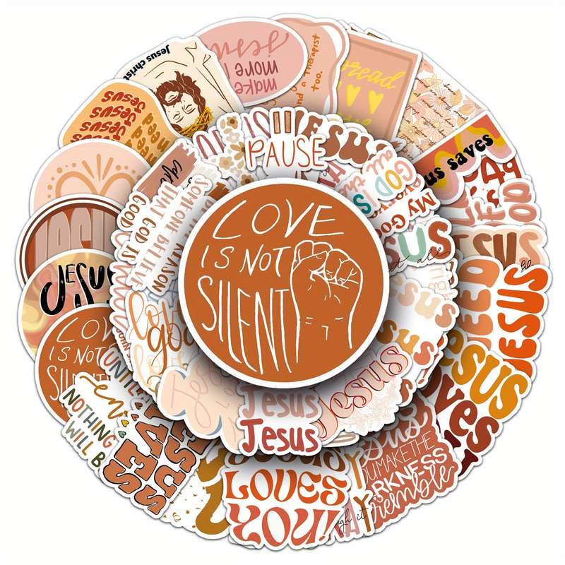 50pcs Jesus Christian Themed Stickers