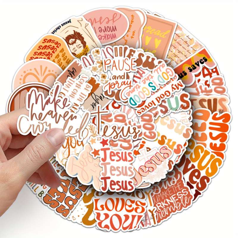 50pcs Jesus Christian Themed Stickers