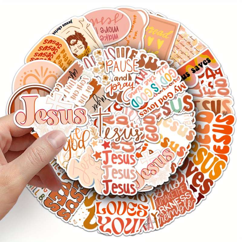 50pcs Jesus Christian Themed Stickers