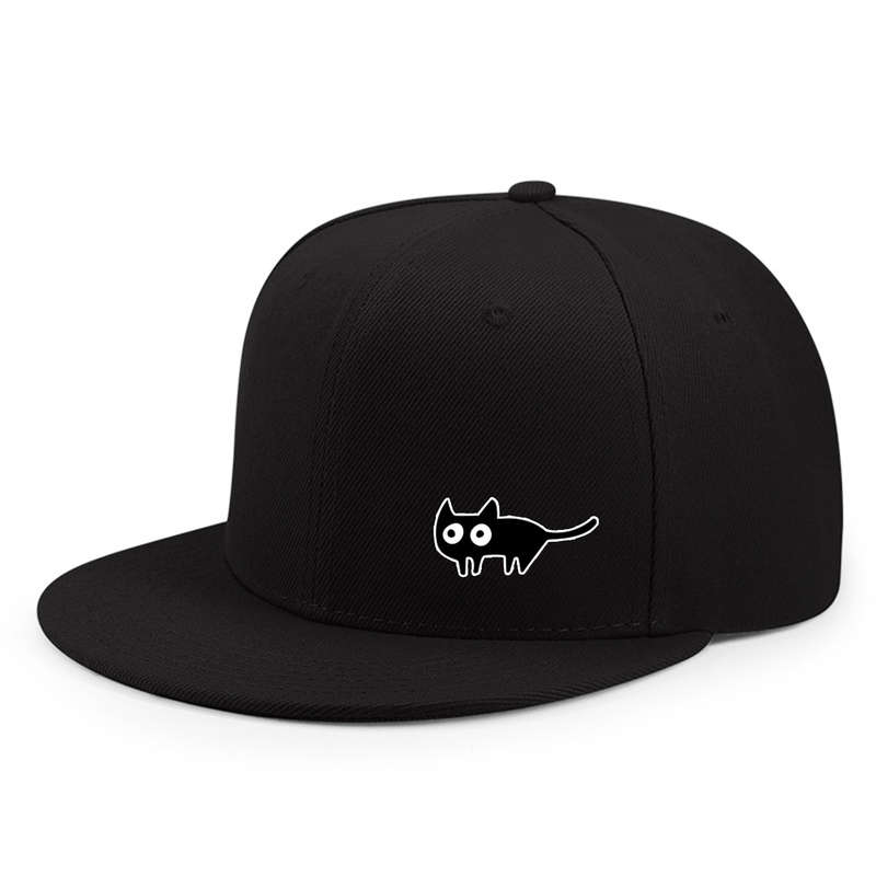 1pc Urban Style Unisex Baseball Cap with Cute Cat Print Adjustable Fit Sun Protection Woven Pol