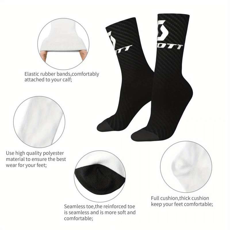 1 Pair One Size White Socks