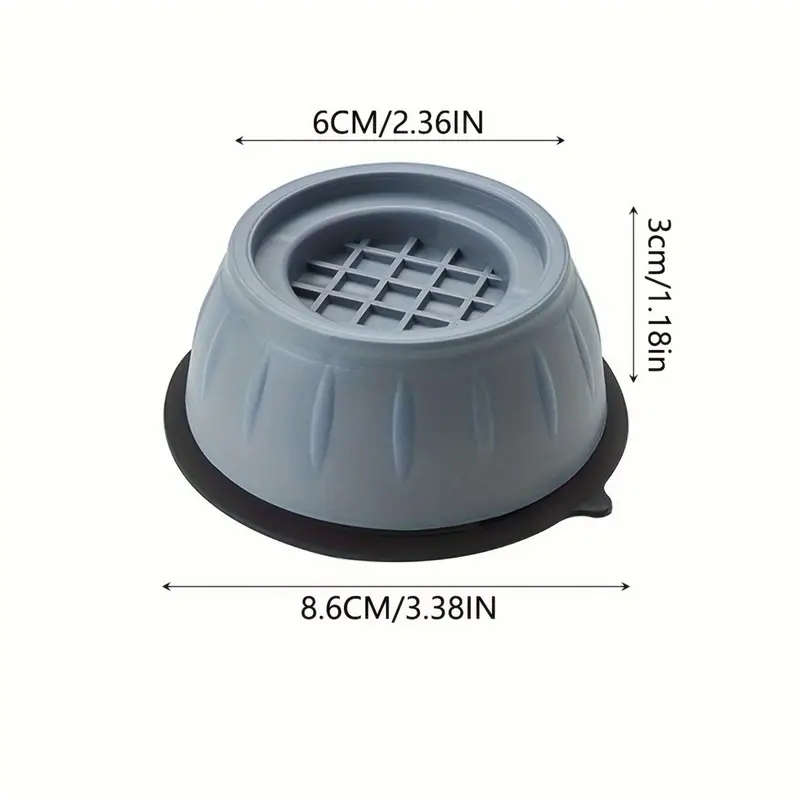 4pcs Anti-Vibration Washing Machine Pads Non-Slip Shock-Absorbing Noise-Reducing Mats for Washing Ma