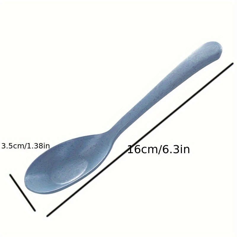 4pcs High-Quality Wheat Straw Long Handle Spoons Ideal for Cooking Soup Serving