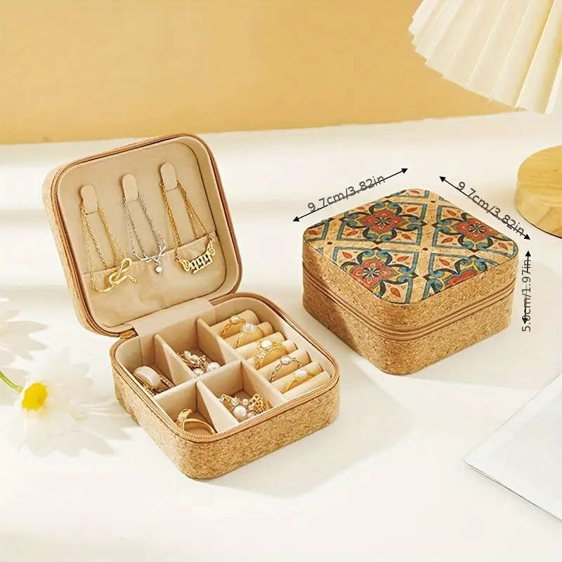 Vintage Leather Jewellery Box - Spring Blossom