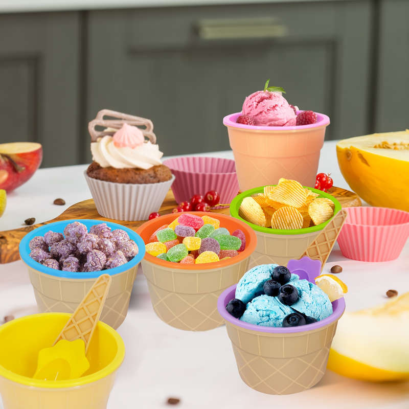 6pcs scoops and 6 bowls ice cream mixing bowls food and play with hot hands ice cr