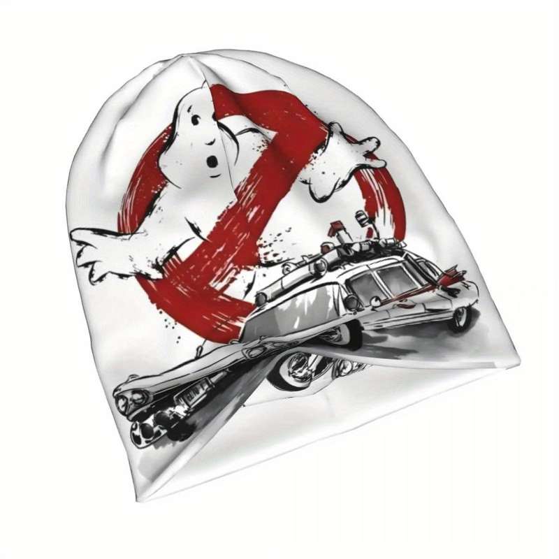 1pc Men's Knitted Beanie Hat Ghostbusters Themed Fashionable Polyester Spandex Novelty Headwea