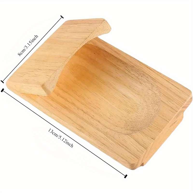 1pc Sturdy Wooden Oyster Shucking Holder with Safety Hand Guard Durable Kitchen Tool for Effortle
