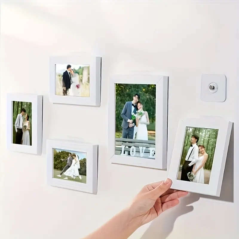 30pcs Self-Adhesive Picture Hangers No-Drill Traceless Frame Nails for Photos Posters Strong Adhesiv