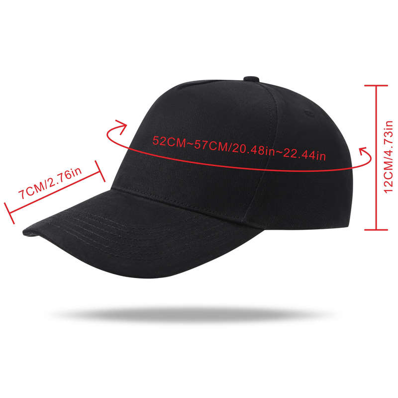 1pc Fashionable Cotton-Polyester Blend Black Teddy Bear Baseball Cap Casual Adjustable Hat Woven