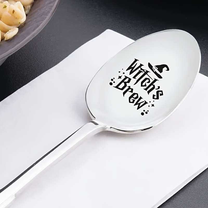 1pc Witch's Brew  Engraved Stainless Steel Spoon Ideal for Coffee Ice Cream Tea Desserts