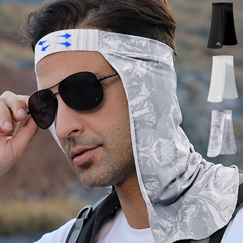 1pc Men's Summer Sun Protection Hat with Breathable Neck Flap High Elasticity UV-Resistant for O